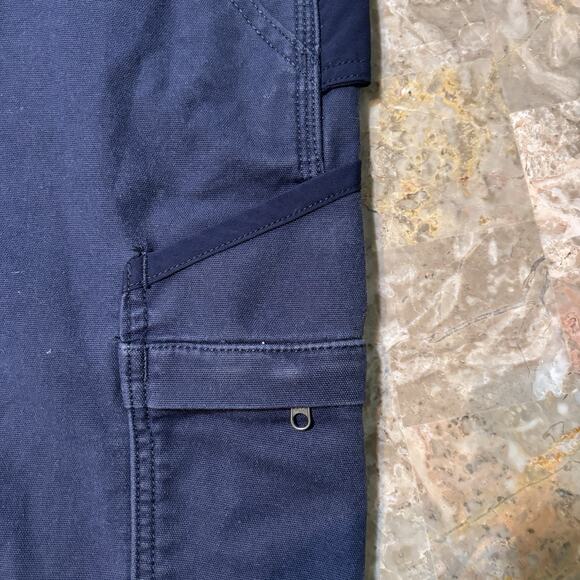 Carhartt Pants Mens 31x32 (Fits 31x29) Blue Rugged Flex Relaxed Fit Canvas Work - Picture 4 of 13